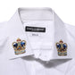White Crown Collared GOLD Formal Dress  Shirt
