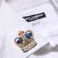 White Crown Collared GOLD Formal Dress  Shirt