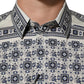 Multicolor Monkey Tie Print GOLD Dress Shirt