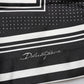 Black White StripeDot Print Casual Polo Shirt