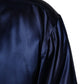 Blue Oversize Silk Satin Long Sleeves Shirt