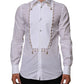 White Cotton DG Logo Pearl GOLD Formal Shirt