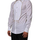 White Cotton DG Logo Pearl GOLD Formal Shirt