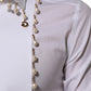 White Cotton DG Logo Pearl GOLD Formal Shirt