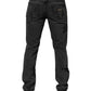 Black Tattered Skinny Cotton Men Denim Jeans