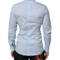 Light Blue Cotton GOLD Formal Men Dress Shirt