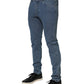 Blue Cotton Stretch Slim Fit Men Denim Jeans