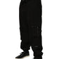 Black Cotton Cargo Jogger Sweatpants Pants