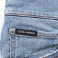 Blue Tattered Slim Fit Cotton Denim Jeans