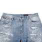Blue Distressed Ripped Denim Trouser Jeans