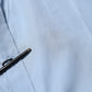 Blue Cotton Collared GOLD Formal Dress Shirt