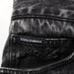 Black Washed Ripped Loose Cotton Denim Jeans