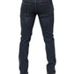 Blue Rabbit Embroidery Slim Men Denim Jeans