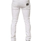White Distressed Ripped Denim Trouser Jeans