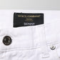 White Ripped Cotton Skinny Men Denim Jeans