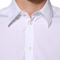 White Logo Plaque Collared Formal Dress  Shirt