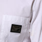 White Logo Plaque Collared Formal Dress  Shirt