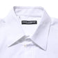 White Logo Plaque Collared Formal Dress  Shirt