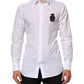 White Cotton GOLD DGPatch Formal Dress Shirt