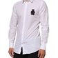 White Cotton GOLD DGPatch Formal Dress Shirt