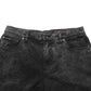 Black Cotton Mid Waist Denim Men Bermuda Short