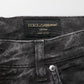 Black Cotton Mid Waist Denim Men Bermuda Short