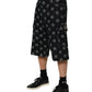 Black Monogram Denim Cargo Men Bermuda Short