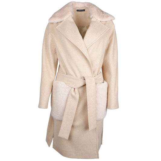 Beige Wool Jackets & Coat