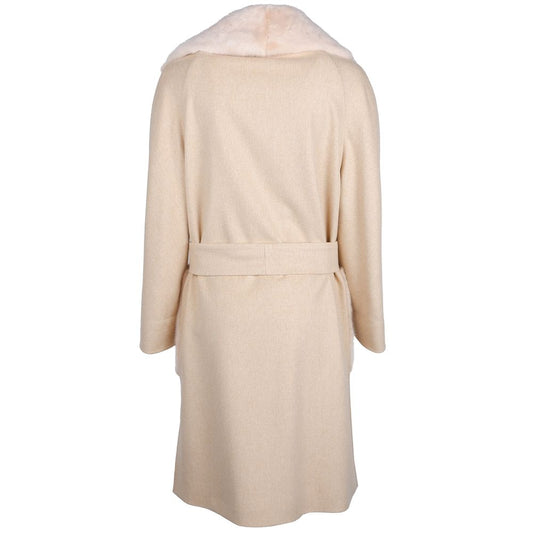 Beige Wool Jackets & Coat