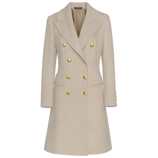 Beige Wool Jackets & Coat
