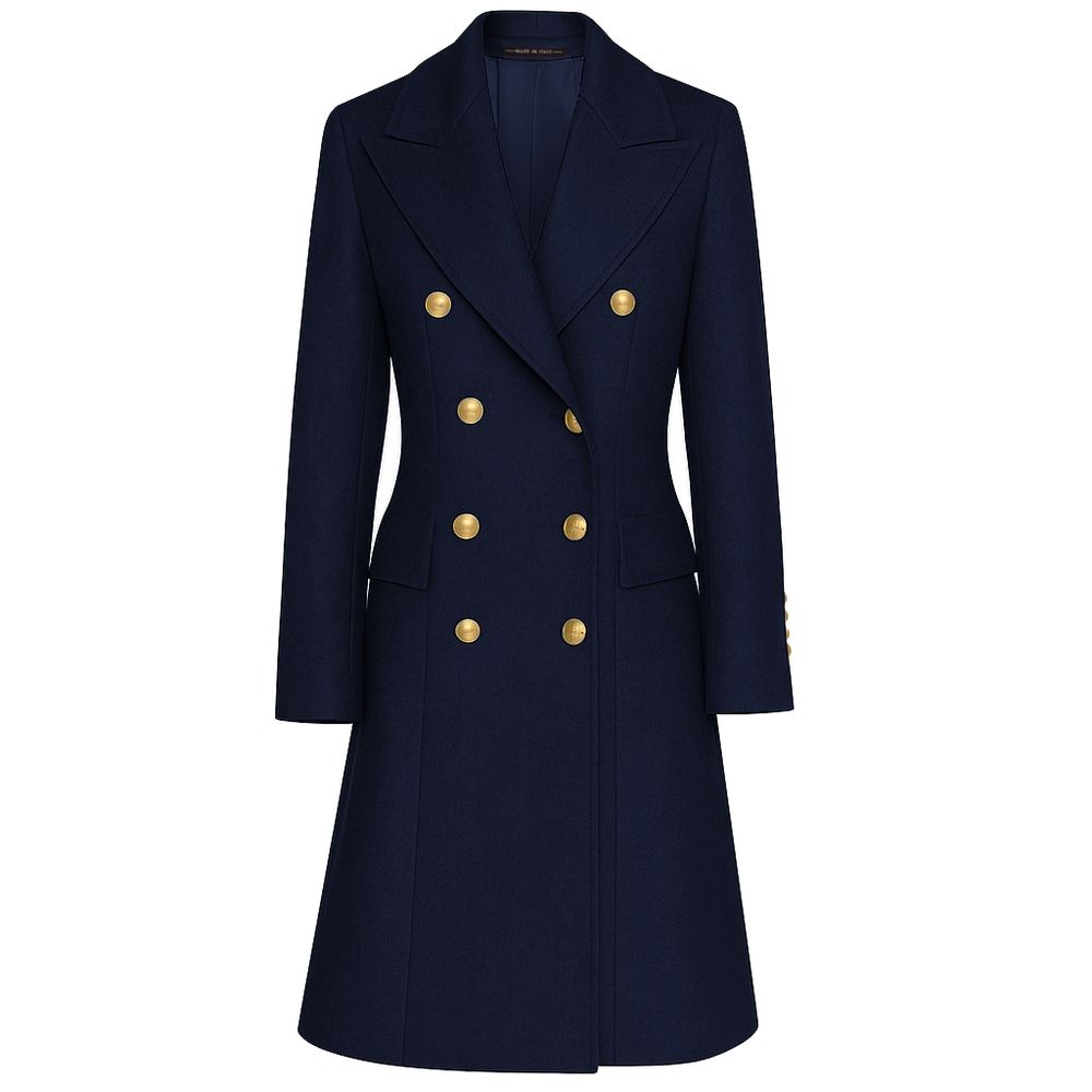 Blue Wool Jackets & Coat