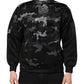 Black Camouflage Round Neck Sweatshirt Sweater