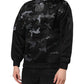 Black Camouflage Round Neck Sweatshirt Sweater