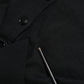 Black Logo Patch Collared Pullover Sweater