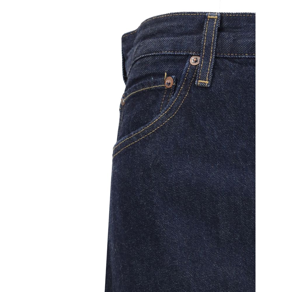 Luna Pieced Taper Jeans high waist color rinse