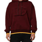 Maroon Embossed Logo Hooded Sweatshirt Sweater