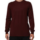 Maroon Cashmere Crew Neck Pullover Sweater