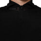 Black Viscose Turtle Neck Pullover Sweater