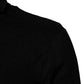 Black Viscose Turtle Neck Pullover Sweater