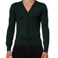 Dark Green Button Down Men Cardigan Sweater
