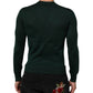 Dark Green Button Down Men Cardigan Sweater