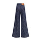 Jacquard-patterned flare Jeans