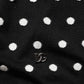 Black White Stripe Polka V-Neck Pullover Sweater