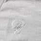 Gray Wool Knit Logo V-Neck Pullover Sweater
