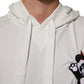 Off White Cotton Panda Hooded Sweatshirt Sweater