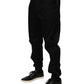 Black Cotton Stretch Casual Trouser Pants