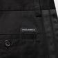 Black Cotton Stretch Casual Trouser Pants
