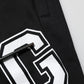 Black Logo Print Cotton Casual Bermuda Short