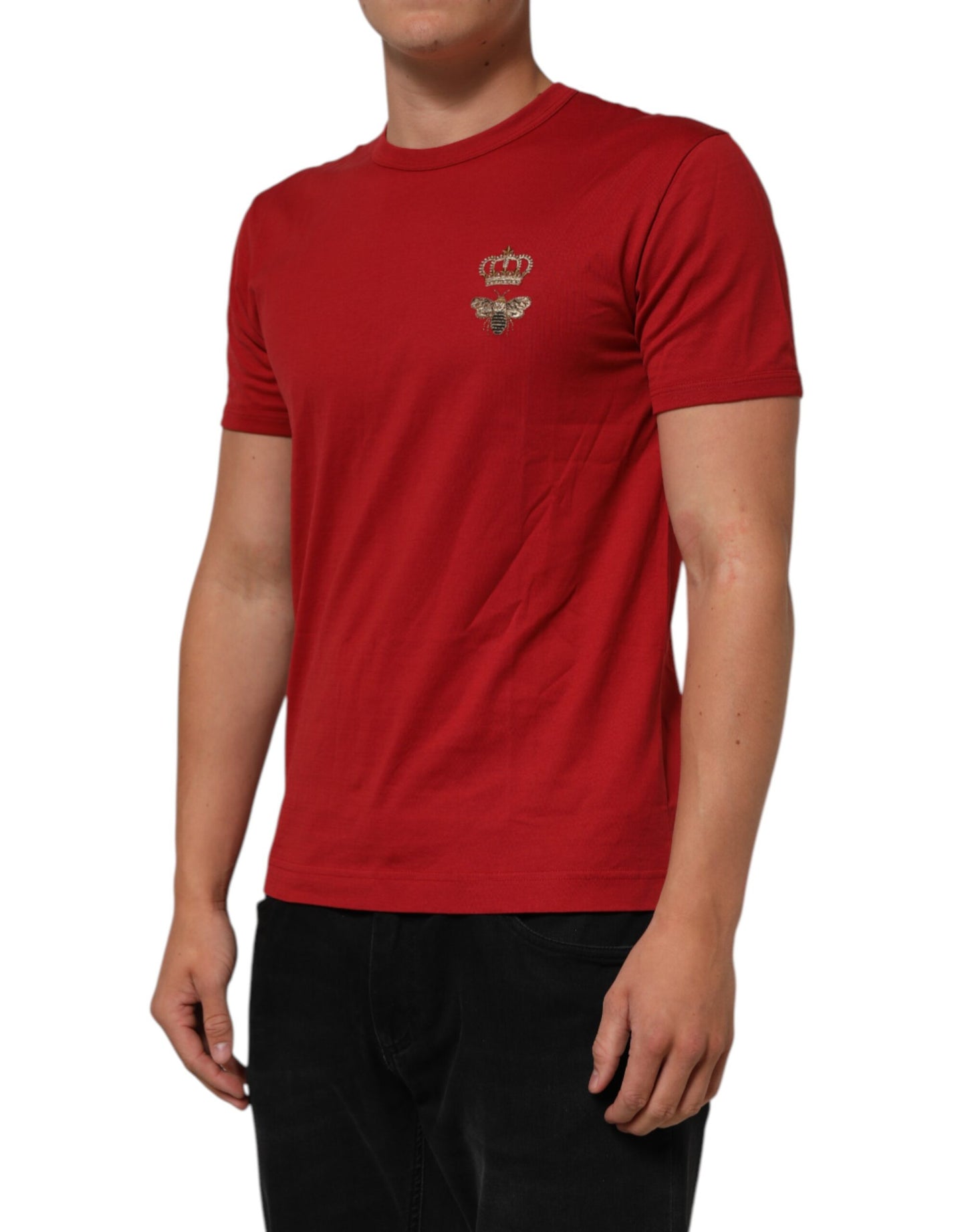 Red Crown Bee Cotton Short Sleeve T-shirt