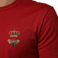 Red Crown Bee Cotton Short Sleeve T-shirt
